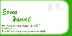 erno handl business card